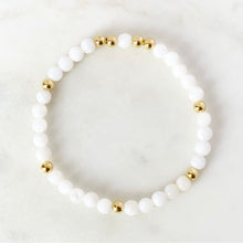 Load image into Gallery viewer, Nacre &amp; Gold Bracelet - Stack Fillers
