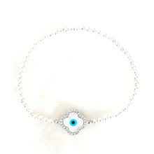 Load image into Gallery viewer, Clover Evil Eye Bracelet
