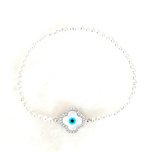 Clover Evil Eye Bracelet