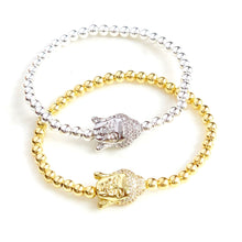 Load image into Gallery viewer, Bedazzled Crown Buddha Bracelet
