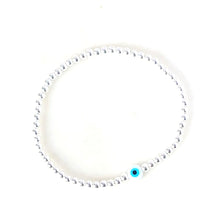 Load image into Gallery viewer, Sweetie Evil Eye Bracelet - Silver 3mm
