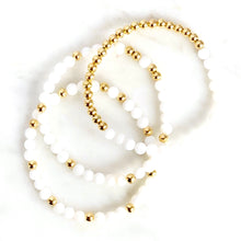 Load image into Gallery viewer, Nacre &amp; Gold Bracelet - Stack Fillers
