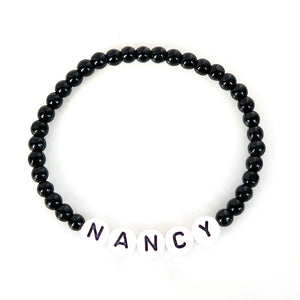 Personalised Name Bracelet - White Letters