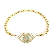 Load image into Gallery viewer, Turquoise Queen Evil Eye Bracelet
