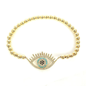 Turquoise Queen Evil Eye Bracelet