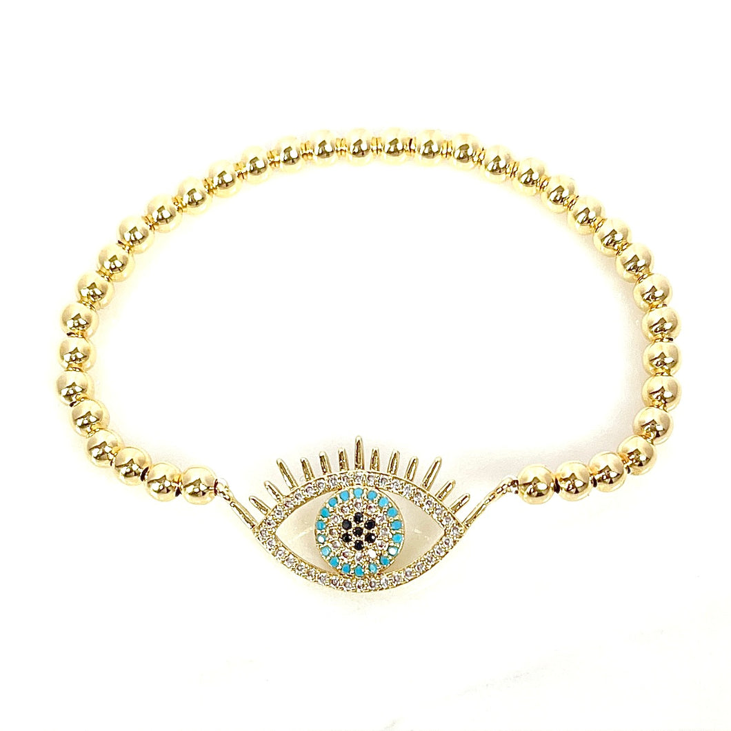 Turquoise Queen Evil Eye Bracelet