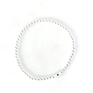 Sweetie Evil Eye Bracelet - Silver 3mm