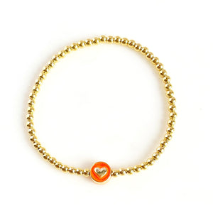 Candy Heart Pebble Bracelet