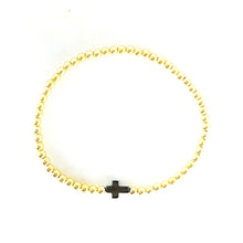 Load image into Gallery viewer, Hematite Cross Bracelet
