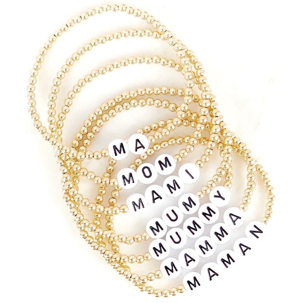 Mama Bracelet - White Letters