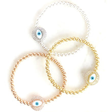 Load image into Gallery viewer, Evil Eye Bead Bracelet
