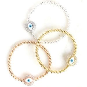 Evil Eye Bead Bracelet