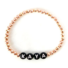 Load image into Gallery viewer, Personalised Name Bracelet - Black Letters
