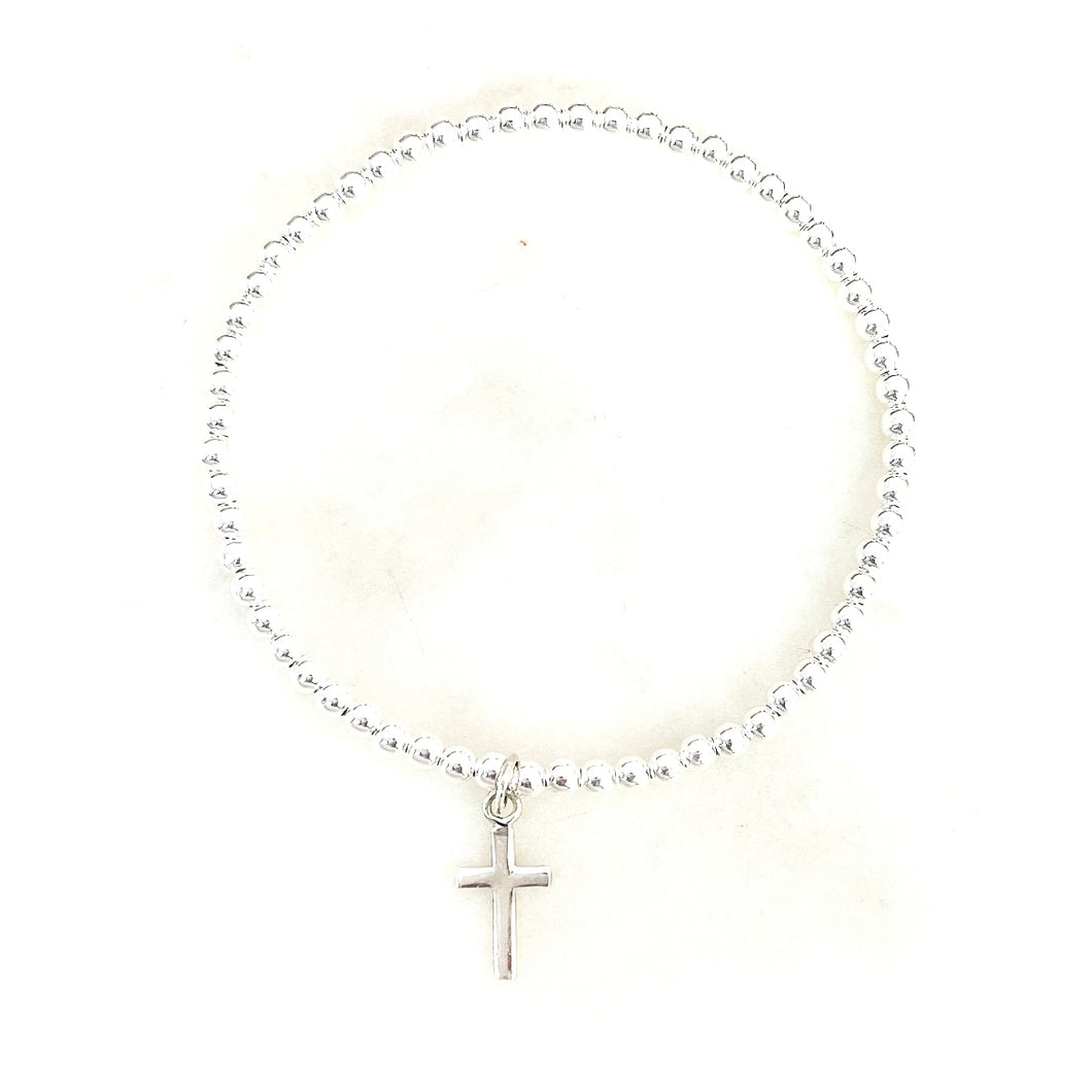 Silver Cross Bracelet