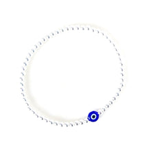 Load image into Gallery viewer, Sweetie Evil Eye Bracelet - Silver 3mm
