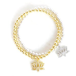 CZ Lotus Bracelet