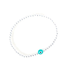 Load image into Gallery viewer, Sweetie Evil Eye Bracelet - Silver 3mm
