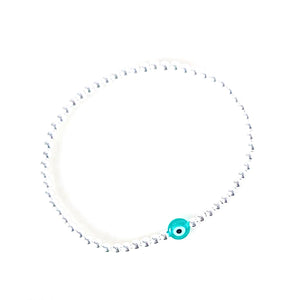Sweetie Evil Eye Bracelet - Silver 3mm