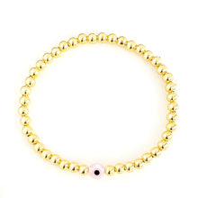Load image into Gallery viewer, Clear Pink Sweetie Evil Eye Bracelet
