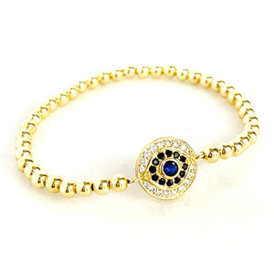 Black and Blue Evil Eye Bracelet