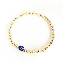 Cargar imagen en el visor de la galería, Sweetie Evil Eye Bracelet - 4mm Gold
