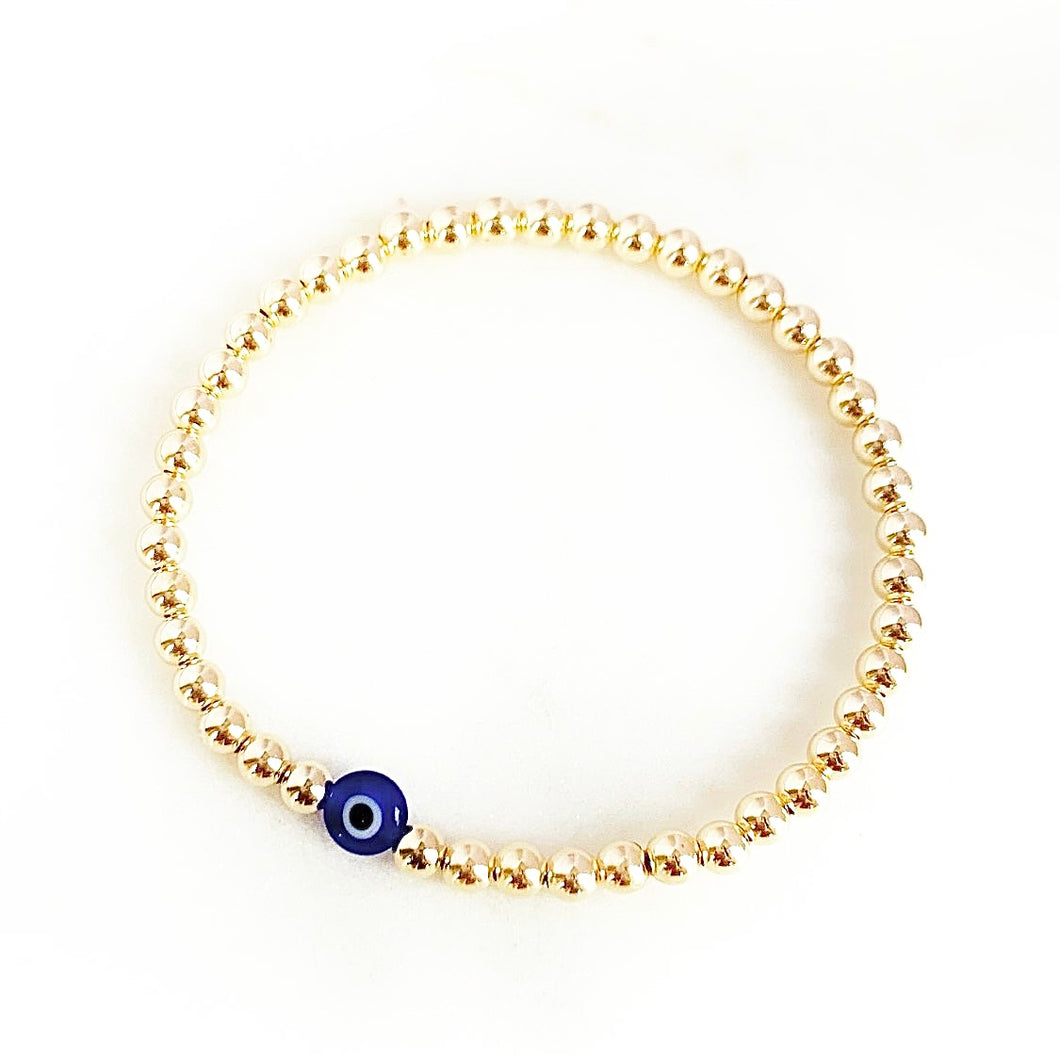 Sweetie Evil Eye Bracelet - 4mm Gold