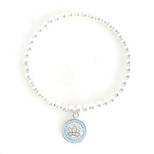 Load image into Gallery viewer, CZ Lotus Coin Bracelet
