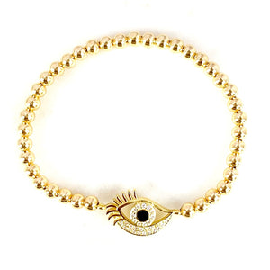 Eyelash Evil Eye Bracelet