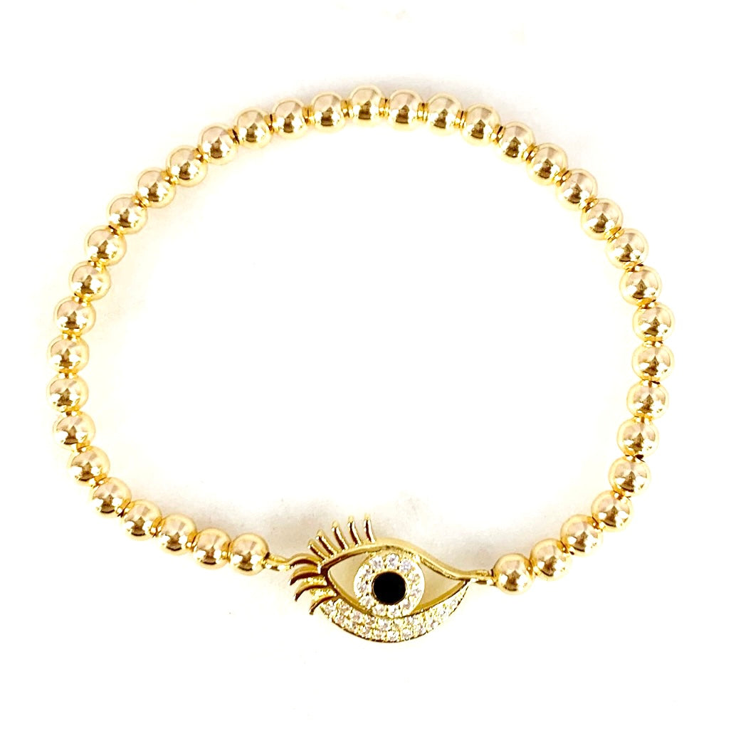 Eyelash Evil Eye Bracelet
