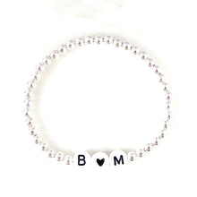 Load image into Gallery viewer, Personalised I ♥ YOU Bracelet - White Letters
