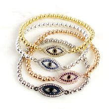 Load image into Gallery viewer, Double Line Evil Eye Bracelet
