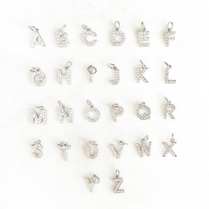 CZ Letter Charm Add On