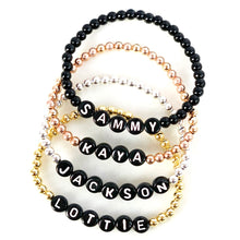 Load image into Gallery viewer, Personalised Name Bracelet - Black Letters
