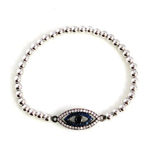 Load image into Gallery viewer, Double Line Evil Eye Bracelet
