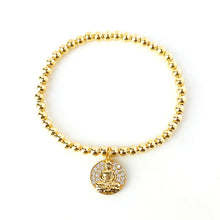 Load image into Gallery viewer, Buddha CZ Coin Bracelet
