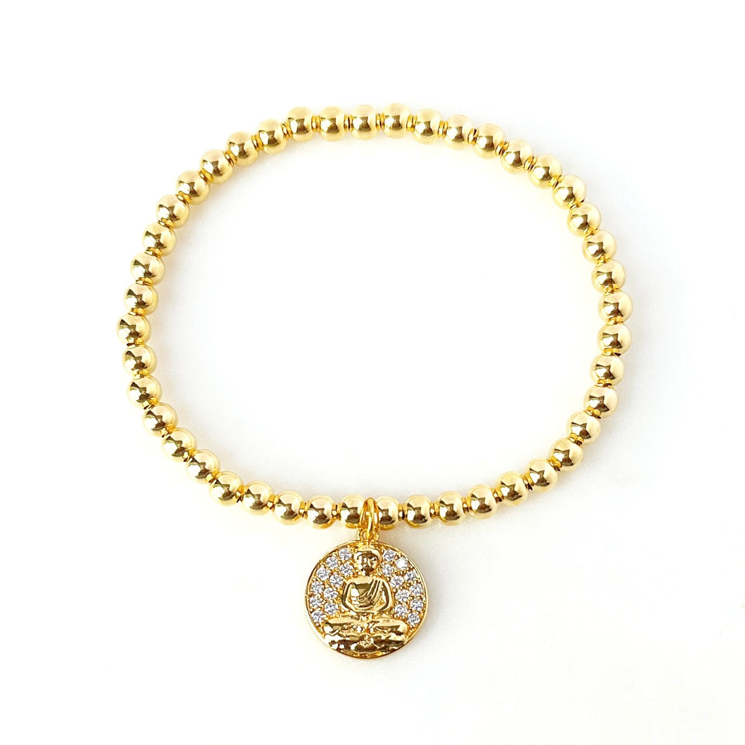 Buddha CZ Coin Bracelet