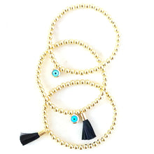 Load image into Gallery viewer, Evil Eye / Tassel Bracelet
