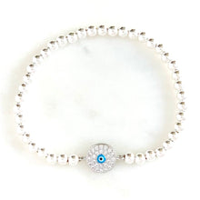 Load image into Gallery viewer, Little Enamel Evil Eye Bracelet
