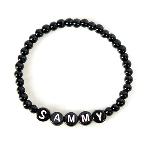 Personalised Name Bracelet - Black Letters