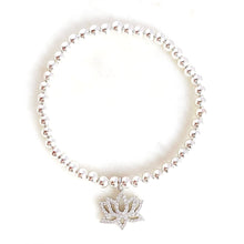 Load image into Gallery viewer, CZ Lotus Bracelet
