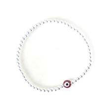 Load image into Gallery viewer, Sweetie Evil Eye Bracelet - Silver 3mm
