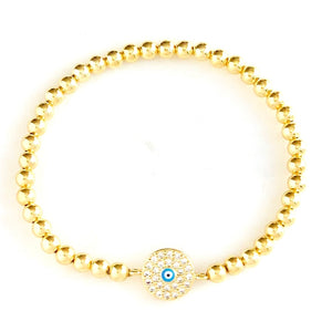 Little Enamel Evil Eye Bracelet