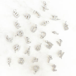 CZ Letter Charm Add On