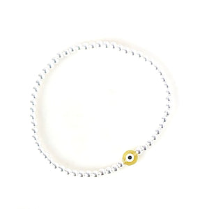 Sweetie Evil Eye Bracelet - Silver 3mm