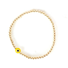 Cargar imagen en el visor de la galería, Sweetie Evil Eye Bracelet - Gold 3mm
