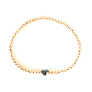 Hematite Heart Bracelet