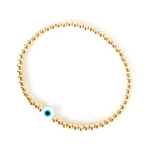 Cargar imagen en el visor de la galería, Sweetie Evil Eye Bracelet - Gold 3mm

