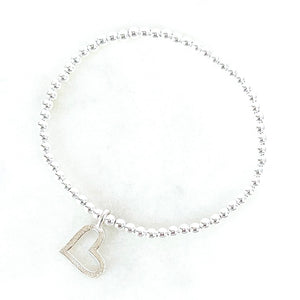 Silver Open Heart Bracelet