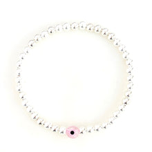 Load image into Gallery viewer, Clear Pink Sweetie Evil Eye Bracelet
