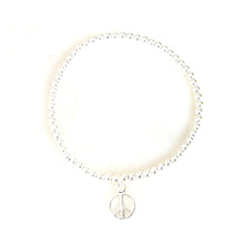 Load image into Gallery viewer, Silver Peace Bracelet
